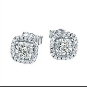 Cute Silver White Sapphire Earrings